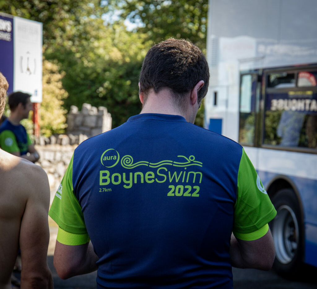 A swimmer prepares to take on the 2.7km Boyne Swim which is sponsored by Aura Leisure.